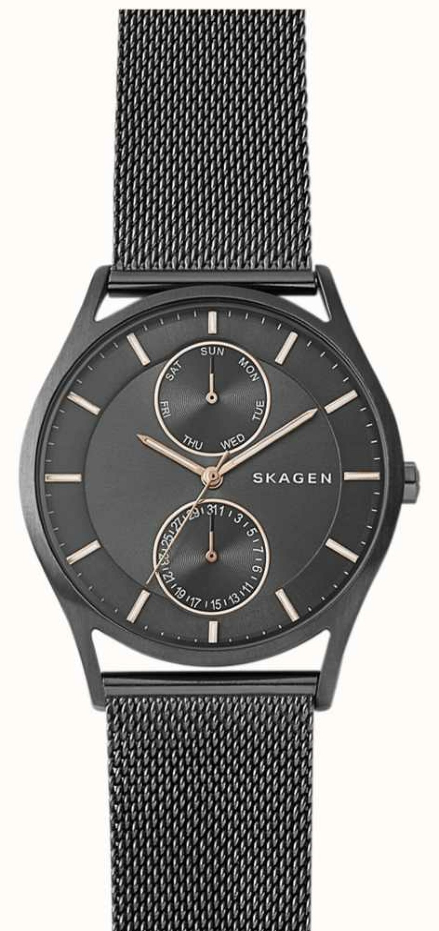 Men'S Skagen | Skagen Men'S Holst Gun Metal Pvd Plated