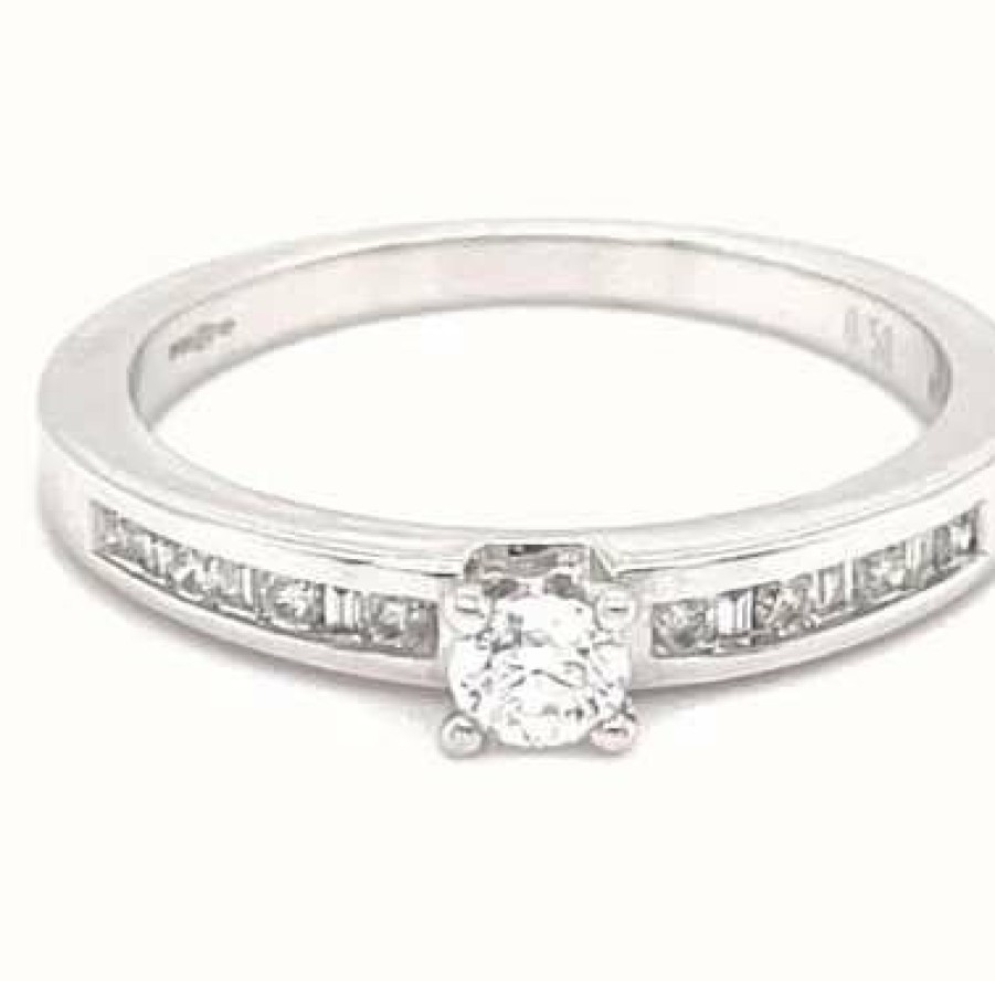 Jewelry James Moore | Perfection Diamond 18Ct White Gold 0.47Ct Diamond Ring