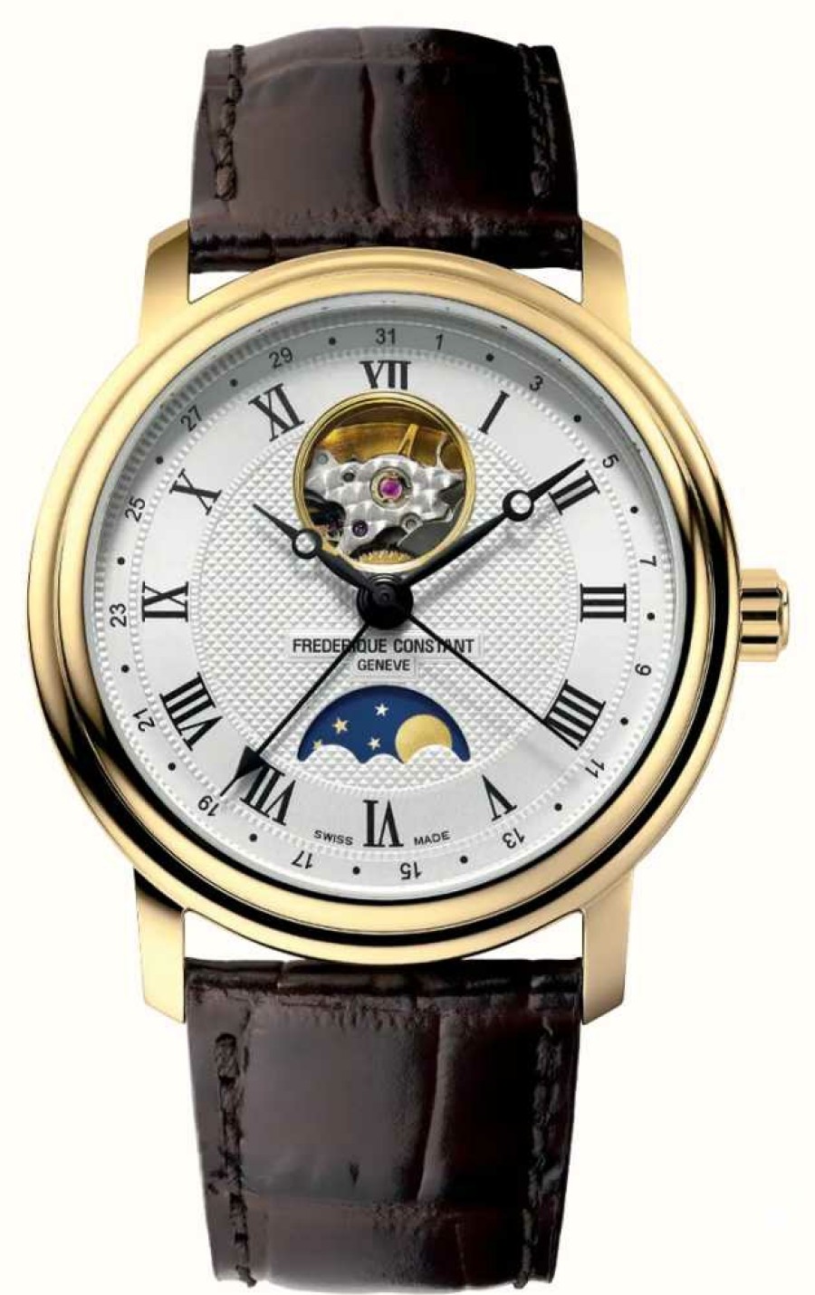 Men'S Frederique Constant | Frederique Constant Men'S Classics Moonphase Heart Beat Automatic