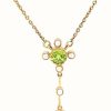 Jewelry James Moore | Lois Jewellery 9K Yellow Gold Peridot Pearl Necklace