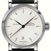 Men'S Muhle Glashutte | Muhle Glashutte Teutonia Ii Chronometer Leather Band Silver Dial