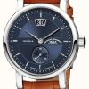 Men'S Muhle Glashutte | Muhle Glashutte Teutonia Ii Kleine Sekunde Leather Band Night Blue Dial