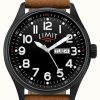 Men'S Limit | Limit Men'S Brown Pu Leather Strap Black Dial