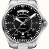 Men'S Hamilton | Hamilton Khaki Aviation Pilot Day-Date Automatic *Interstellar - 2014* (42Mm) Black Dial / Stainless Steel