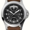 Men'S Hamilton | Hamilton Khaki Field King Automatic *House, Season 8 - 2012* (40Mm) Black Dial / Brown Leather Strap