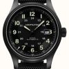 Men'S Hamilton | Hamilton Khaki Field Titanium Automatic *Transformers - 2014* (42Mm) Black Dial / Black Synthetic Strap