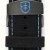 Men'S Elliot Brown | Elliot Brown Men'S 22Mm Black Canvas With Blue Stitch Strap Only