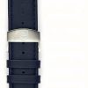 Men'S Elliot Brown | Elliot Brown Men'S 22Mm Ink Blue Oiled Leather Deployant Strap Only