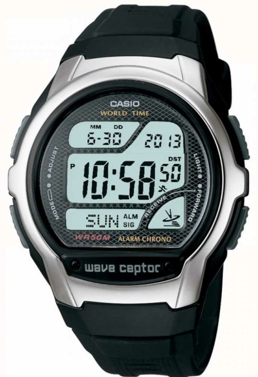 Men'S Casio | Casio Men'S Waveceptor Radio Controlled Alarm