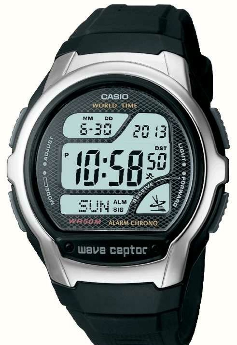 Men'S Casio | Casio Men'S Waveceptor Radio Controlled Alarm