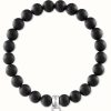 Jewelry Thomas Sabo Jewellery | Thomas Sabo Sterling Silver Obsidian Bracelet