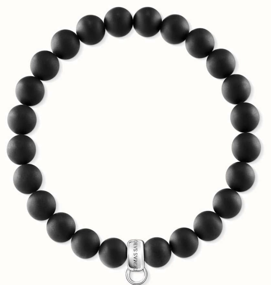 Jewelry Thomas Sabo Jewellery | Thomas Sabo Sterling Silver Obsidian Bracelet