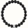 Jewelry Thomas Sabo Jewellery | Thomas Sabo Sterling Silver Obsidian Bracelet