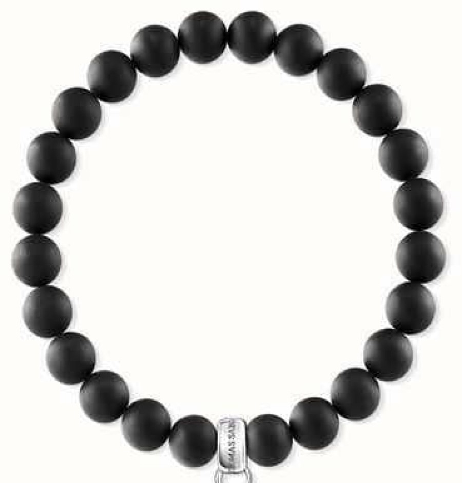 Jewelry Thomas Sabo Jewellery | Thomas Sabo Sterling Silver Obsidian Bracelet