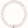 Jewelry Thomas Sabo Jewellery | Thomas Sabo Pearl & Rose Quartz Sterling Silver Charm Carrier