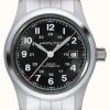 Men'S Hamilton | Hamilton Khaki Field Automatic (42Mm) Black Dial / Stainless Steel Bracelet