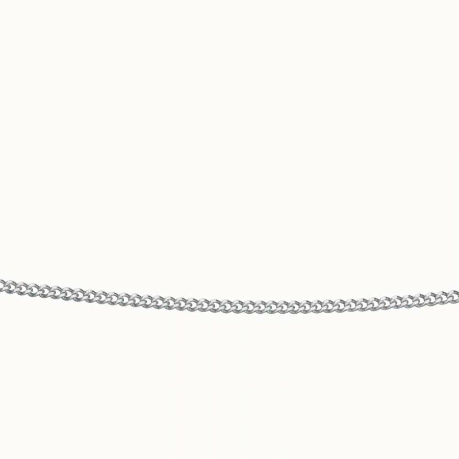 Jewelry Fiorelli | James Moore 9K White Gold Curb Chain 18"