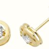 Jewelry James Moore | James Moore Th 9K Yellow Gold Cubic Zirconia Stud Earrings