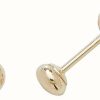 Jewelry James Moore | James Moore Th 9K Yellow Gold Button Stud Earrings 3 Mm