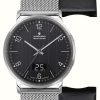 Men'S Junghans | Junghans Milano Mega Solar Radio Controlled Mesh Strap / Leather Set