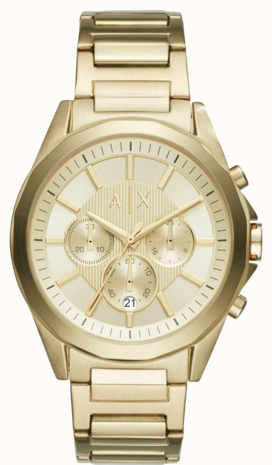 Men'S Armani Exchange | Armani Exchange Men'S | Gold Chronograph Dial | Gold Tone Bracelet