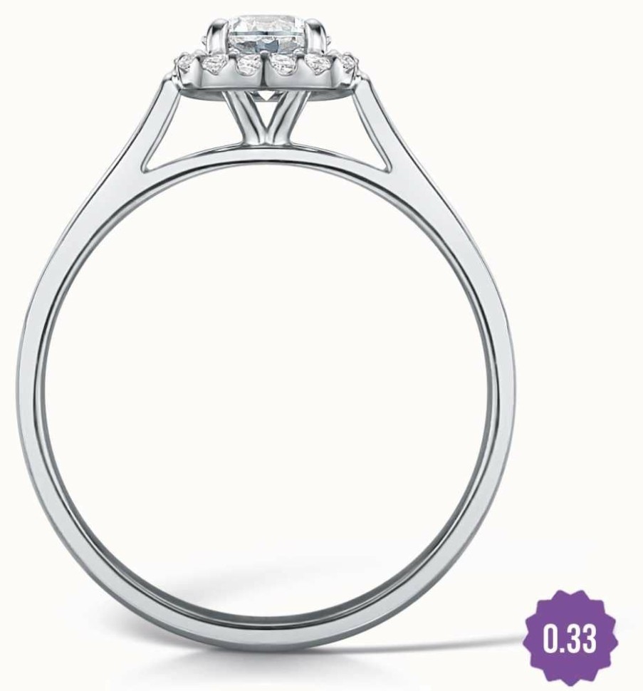 Jewelry Certified Diamond Engagement Rings | Certified Diamond 0.30Ct D Si1 Gia Diamond Engagement Ring