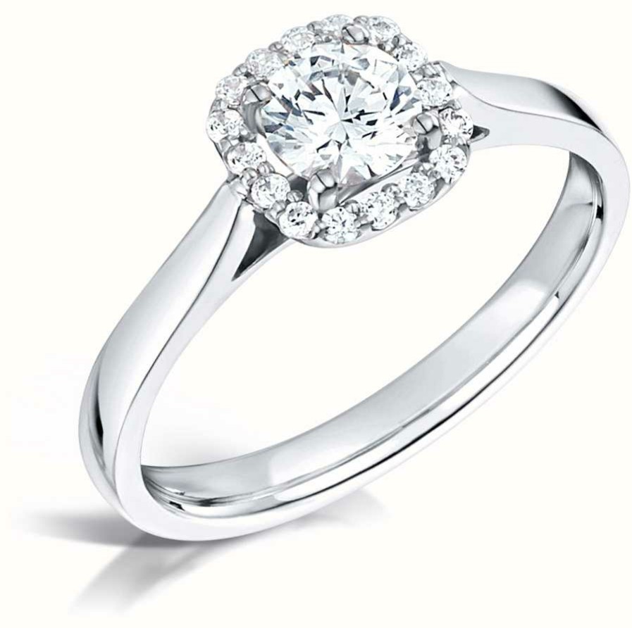 Jewelry Certified Diamond Engagement Rings | Certified Diamond 0.50Ct D Si1 Gia Diamond Engagement Ring