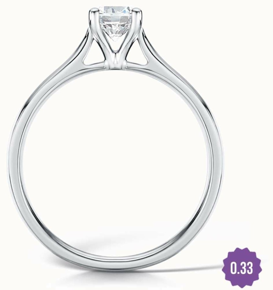 Jewelry Certified Diamond Engagement Rings | Certified Diamond 0.30Ct D Si1 Gia Diamond Engagement Ring