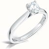 Jewelry Certified Diamond Engagement Rings | Certified Diamond 0.40Ct D Si1 Gia Diamond Engagement Ring