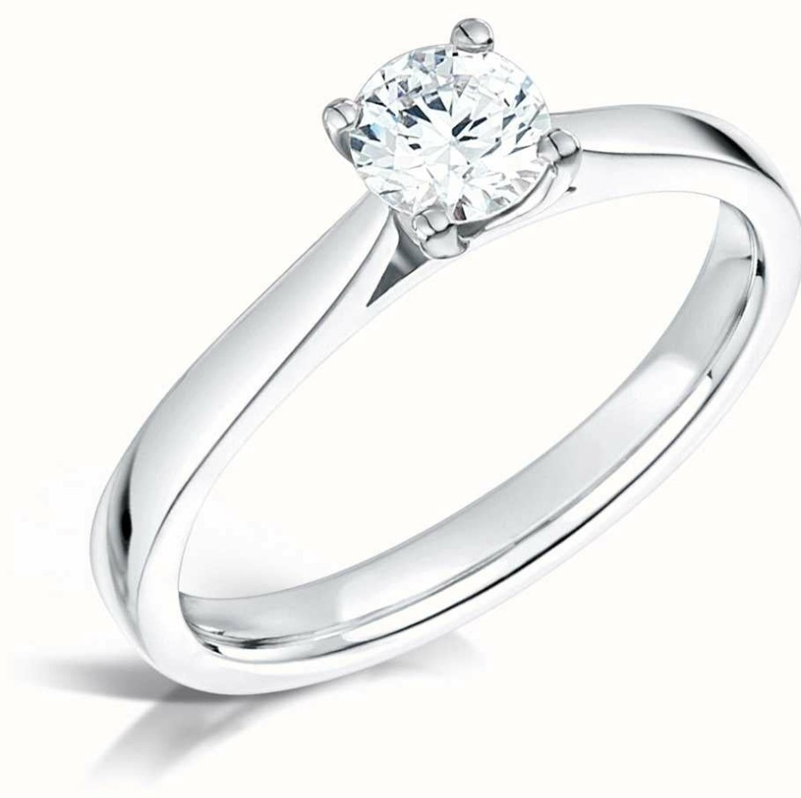 Jewelry Certified Diamond Engagement Rings | Certified Diamond 0.31Ct H Si1 Gia Diamond Engagement Ring