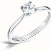 Jewelry Certified Diamond Engagement Rings | Certified Diamond 0.41Ct H Si1 Igi Diamond Solitaire Engagement Ring