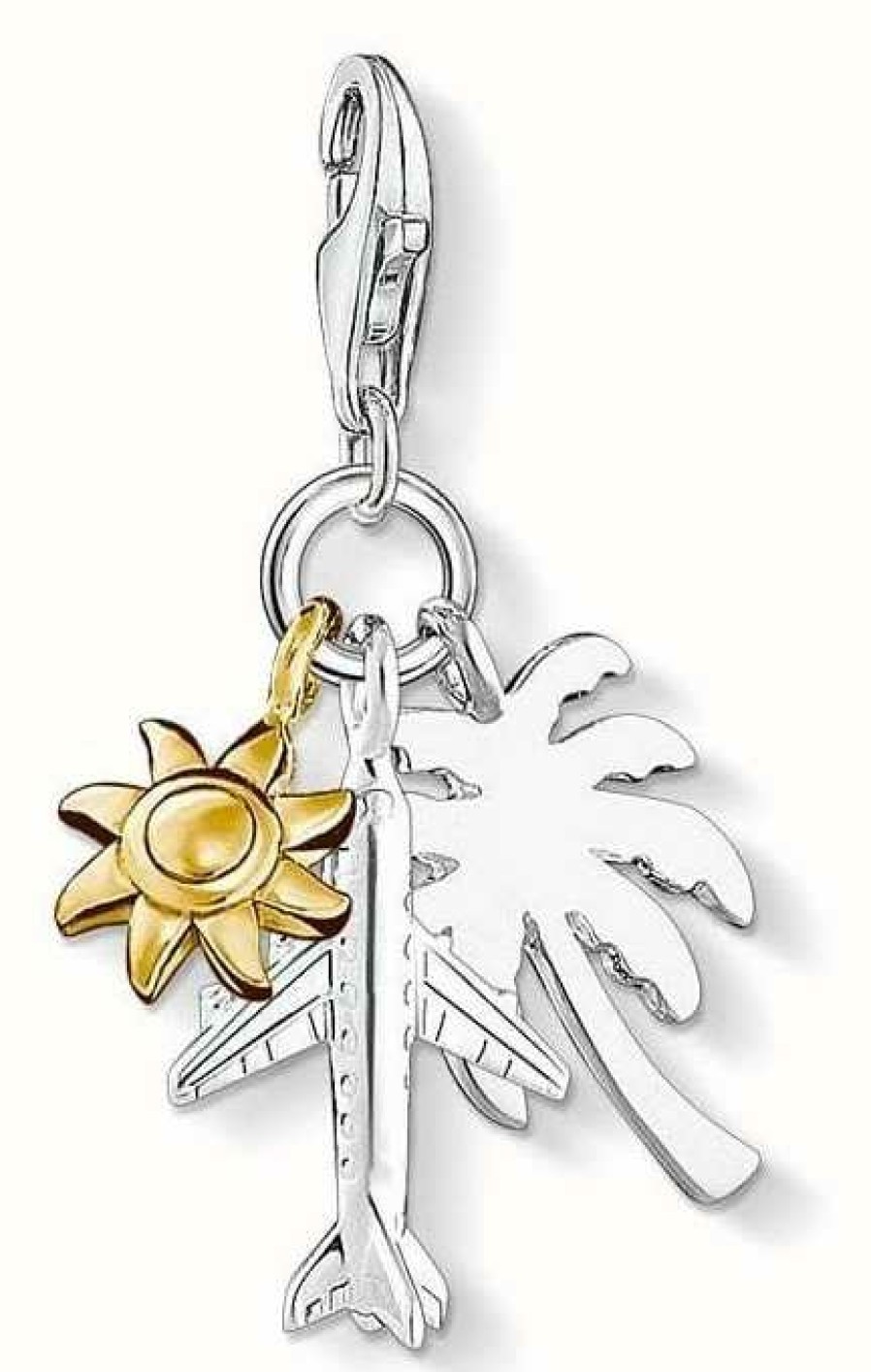 Jewelry Thomas Sabo Jewellery | Thomas Sabo Charm Pendant "Palm Tree, Sun, Plane"