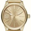 Men'S Diesel | Diesel Men'S Rasp Monochrome Gold Tone Watch