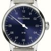 Men'S MeisterSinger | Meistersinger Men'S Classic No. 1 Hand Wound Sellita Sunburst Blue