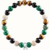 Jewelry Thomas Sabo Jewellery | Thomas Sabo Brown Green Black Stone Charm Bracelet