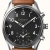 Jewelry Kronaby | Kronaby Apex Hybrid Smartwatch (43Mm) Black Dial / Brown Italian Leather Strap