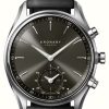 Men'S Kronaby | Kronaby Sekel Hybrid Smartwatch (43Mm) Black Dial / Black Italian Leather Strap