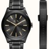 Men'S Armani Exchange | Armani Exchange Men'S Watch And Bracelet Gift Set | Black Dial | Black Stainless Steel