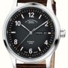 Men'S Muhle Glashutte | Muhle Glashutte Men'S Lunova Automatic Day/Date Titanium Case Brown Leather