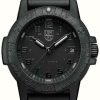 Men'S Luminox | Luminox Sea Turtle 0300 Series Blackout Black Pu Strap