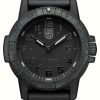 Men'S Luminox | Luminox Sea Turtle Giant 0320 Series Blackout Pu Strap