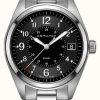 Men'S Hamilton | Hamilton Khaki Field Quartz (40Mm) Black Dial / Stainless Steel Bracelet