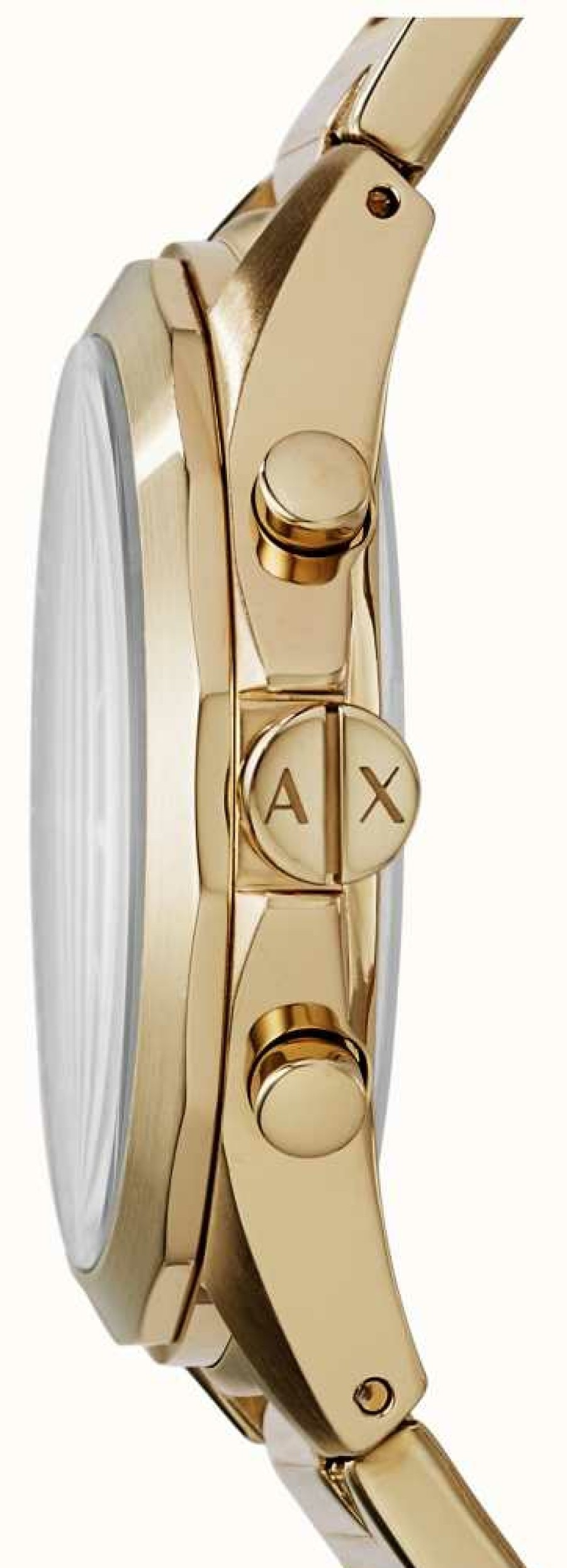 Men'S Armani Exchange | Armani Exchange Men'S | Black Chronograph Dial | Gold Tone Stainless Steel Bracelet