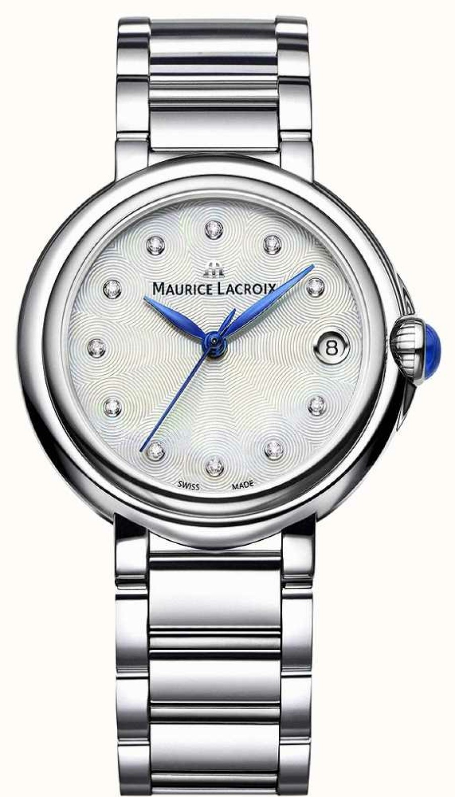 Women'S Maurice Lacroix | Maurice Lacroix Women'S Fiaba 32Mm Diamond Set Wristwatch