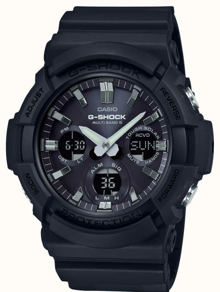 Men'S Casio | Casio Waveceptor Alarm Chronograph Grey/Black