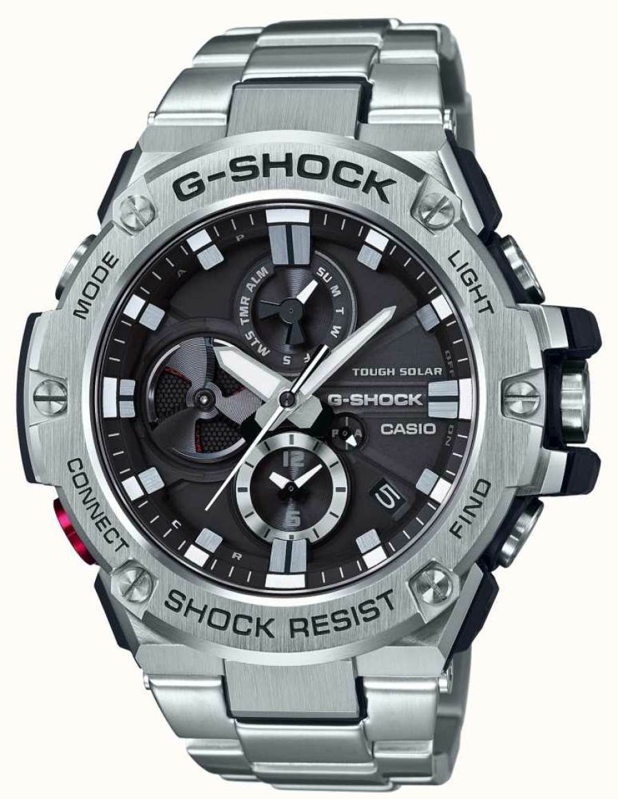 Men'S Casio | Casio G-Steel Bluetooth Triple Connect Men'S Chronograph