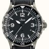 Men'S Sinn | Sinn 857 Pilot Anti-Magnetic Black Chronissimo Strap Std Length