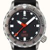 Men'S Sinn | Sinn U1 U-Boat Steel 1000M Divers Black Silicone Strap