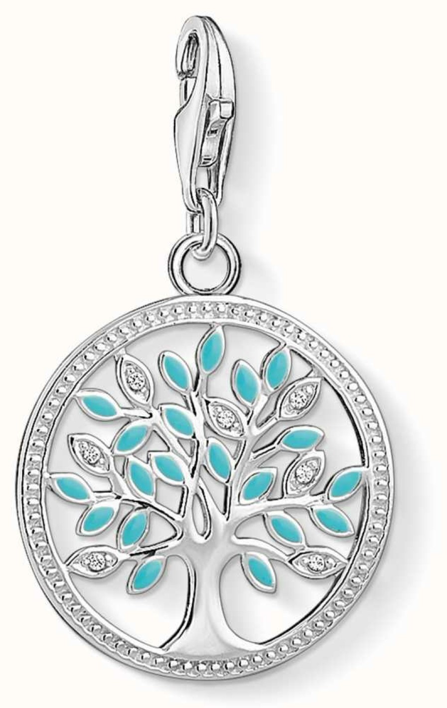 Jewelry Thomas Sabo Jewellery | Thomas Sabo Tree Of Love Charm White Zirconia Crystals