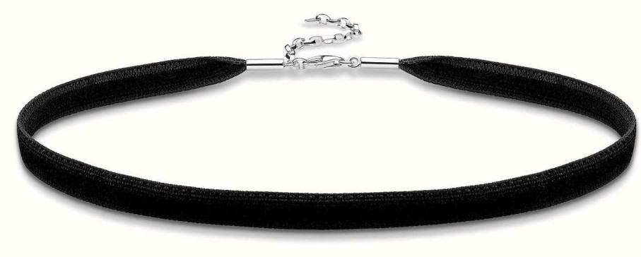 Jewelry Thomas Sabo Jewellery | Thomas Sabo Sterling Silver Black Velvet Choker